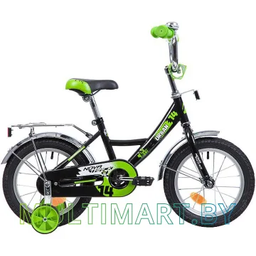 Детский велосипед Novatrack Urban 143URBAN.BK9 (черный/салатовый, 2019)